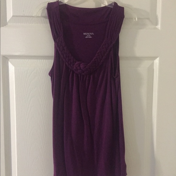 Purple Braided Sleeveless Top - Picture 1 of 3